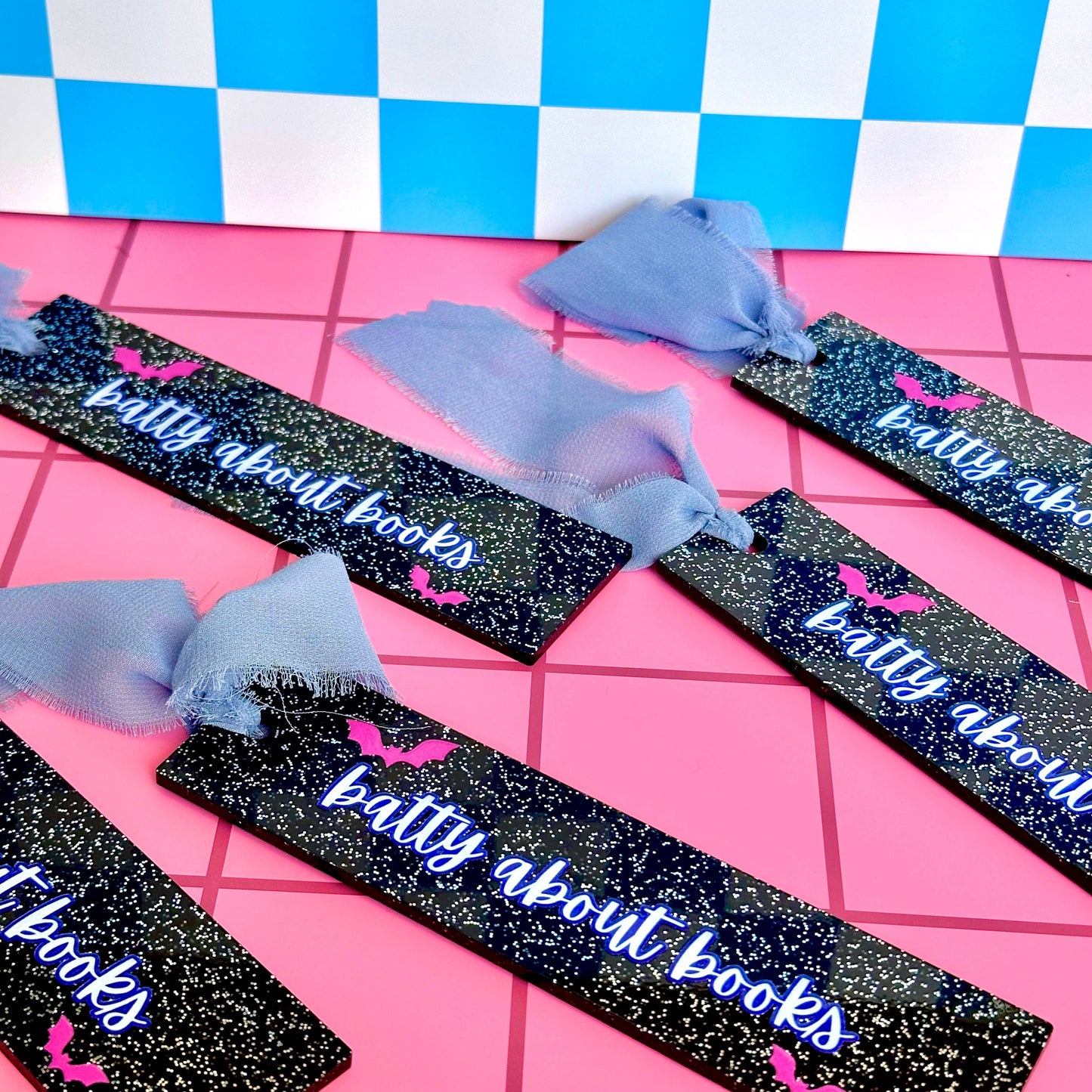 Batty About Books Acrylic Bookmark