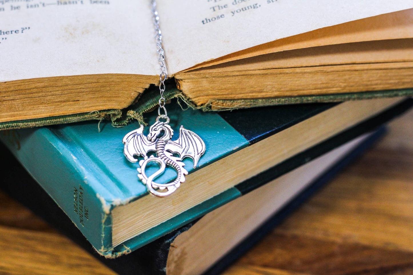 Dragon Chain Bookmark | Fantasy Crystal Chain Bookmark