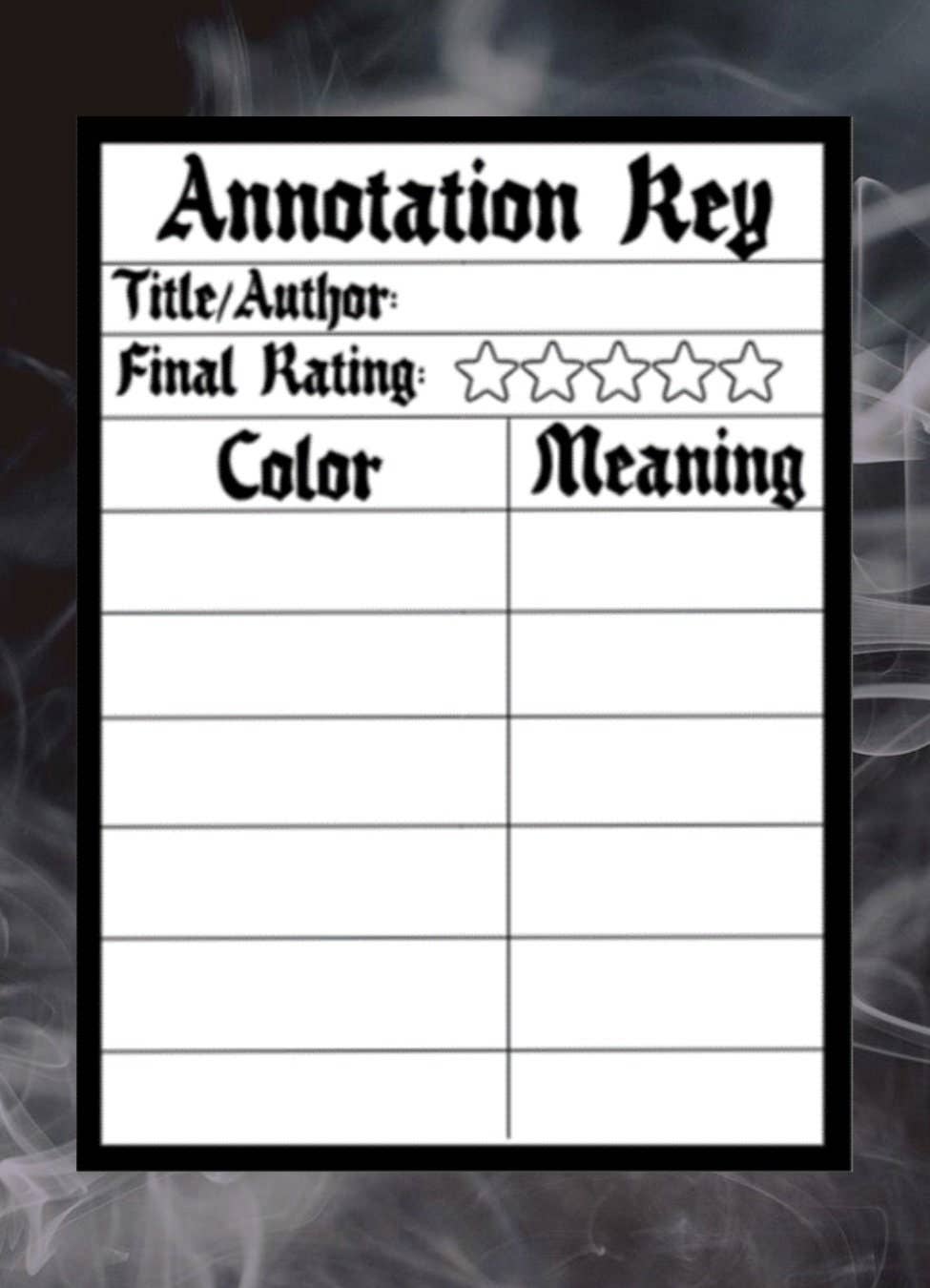 Book Lover’s Annotation Key Blanks | Annotation Accessories