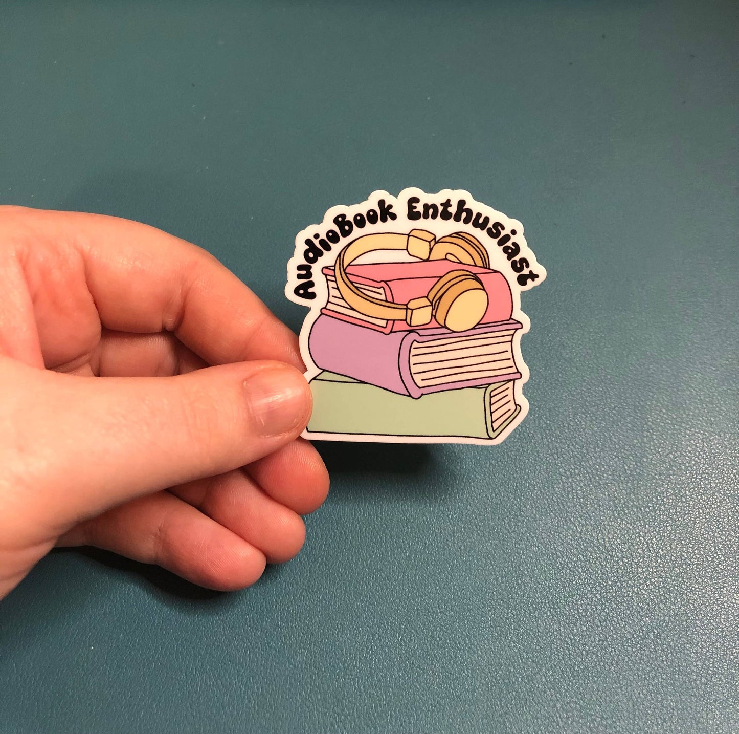 Audiobook Enthusiast Sticker | Book Lover Headphones Sticker