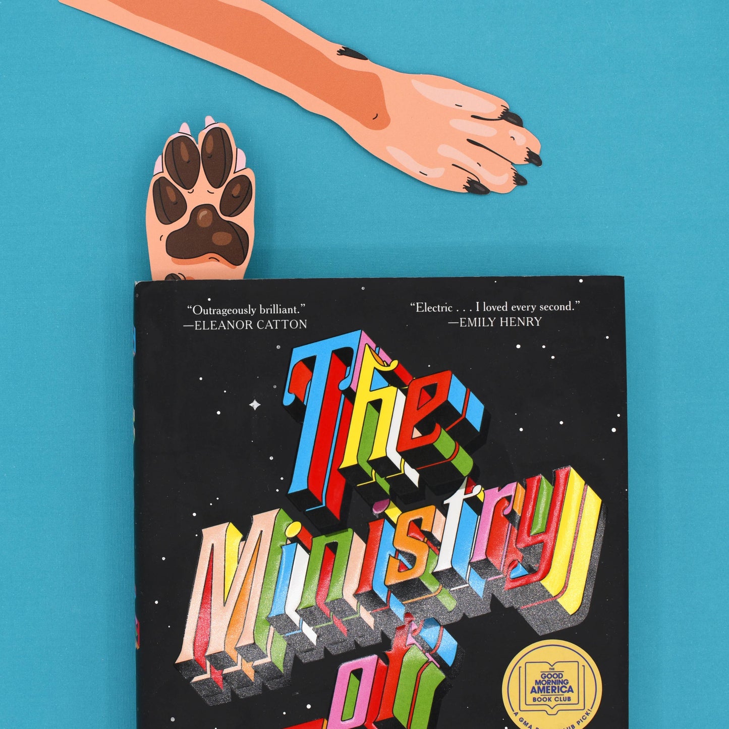 Dog Paw Die Cut Bookmark – Double-Sided