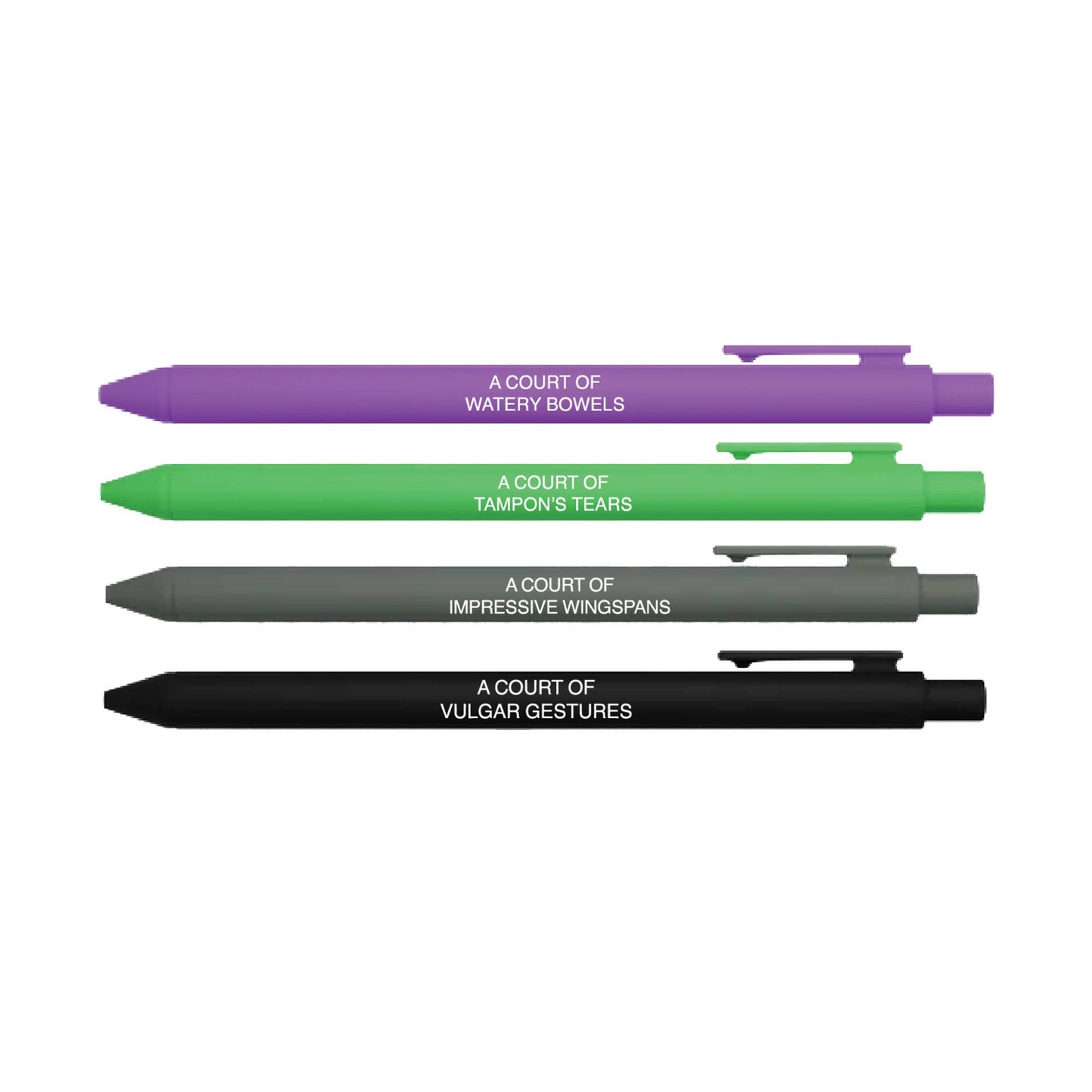 Court Drama Pen Set | Funny Romantasy Reader Pens