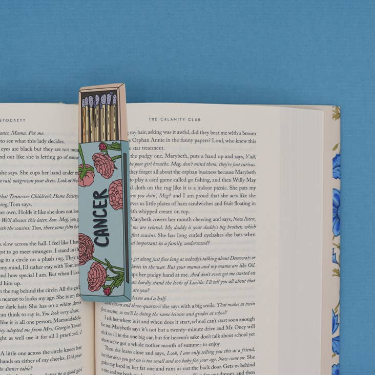 Zodiac Matchbox Bookmarks | Die-Cut Floral Astrology Bookmarks