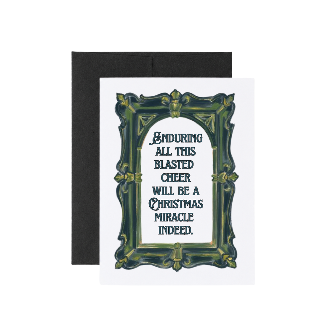 Christmas Miracle Notecard | Sarcastic Dark Humor Holiday Card