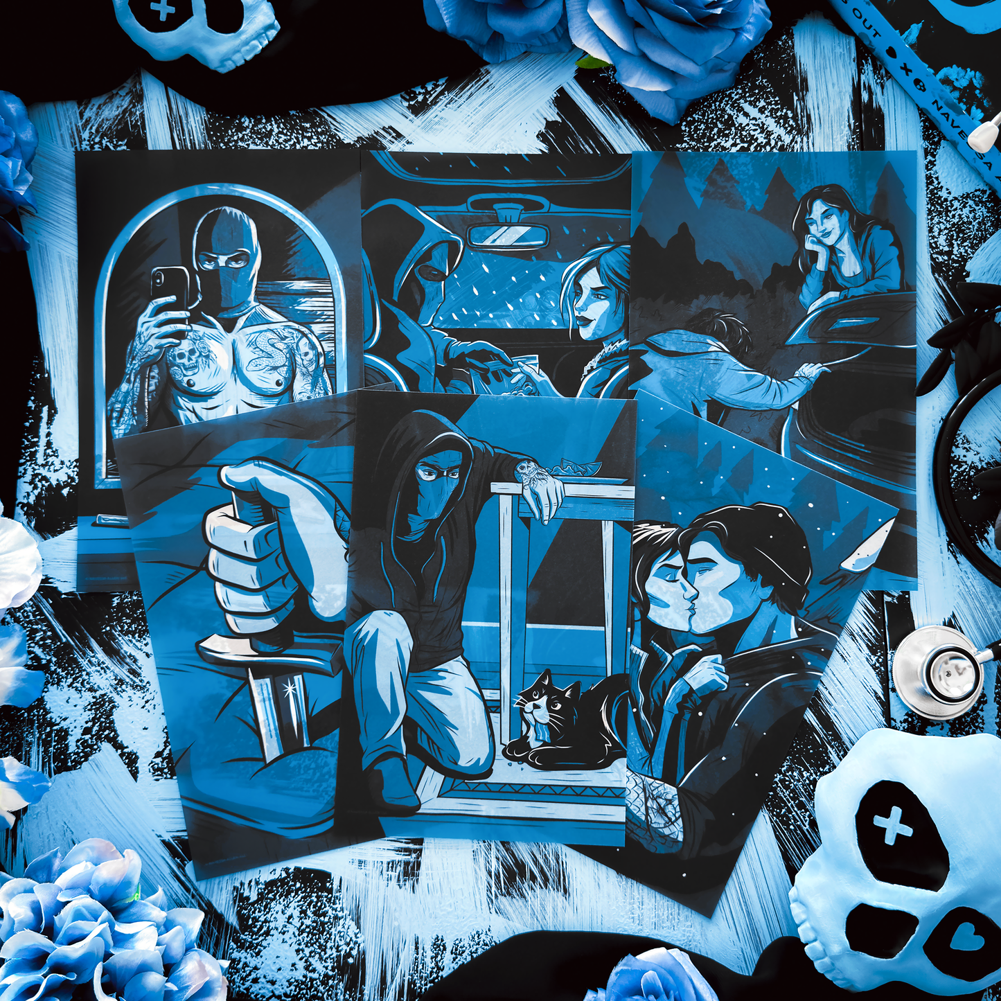 Lights Out Book Scene Illustrations | Officially Licensed 6-Pack