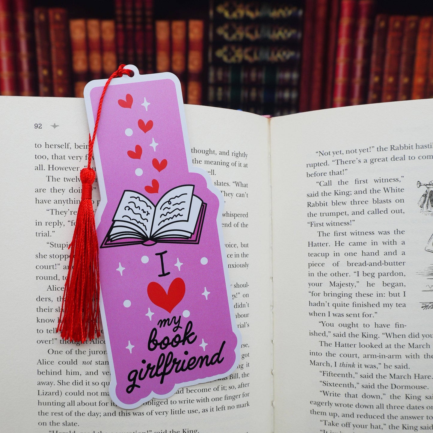 I Love My Book Girlfriend Bookmark | LGBTQ+ Romance Bookmark