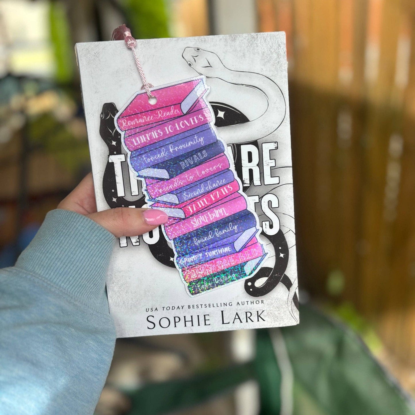 Romance Tropes Bookmark | Sparkly Romance Reader Bookmark