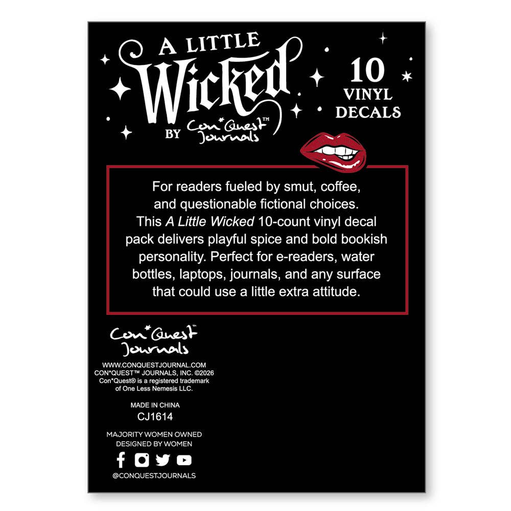 A Little Wicked Decal Pack | Dark Romance Sticker Set of 10