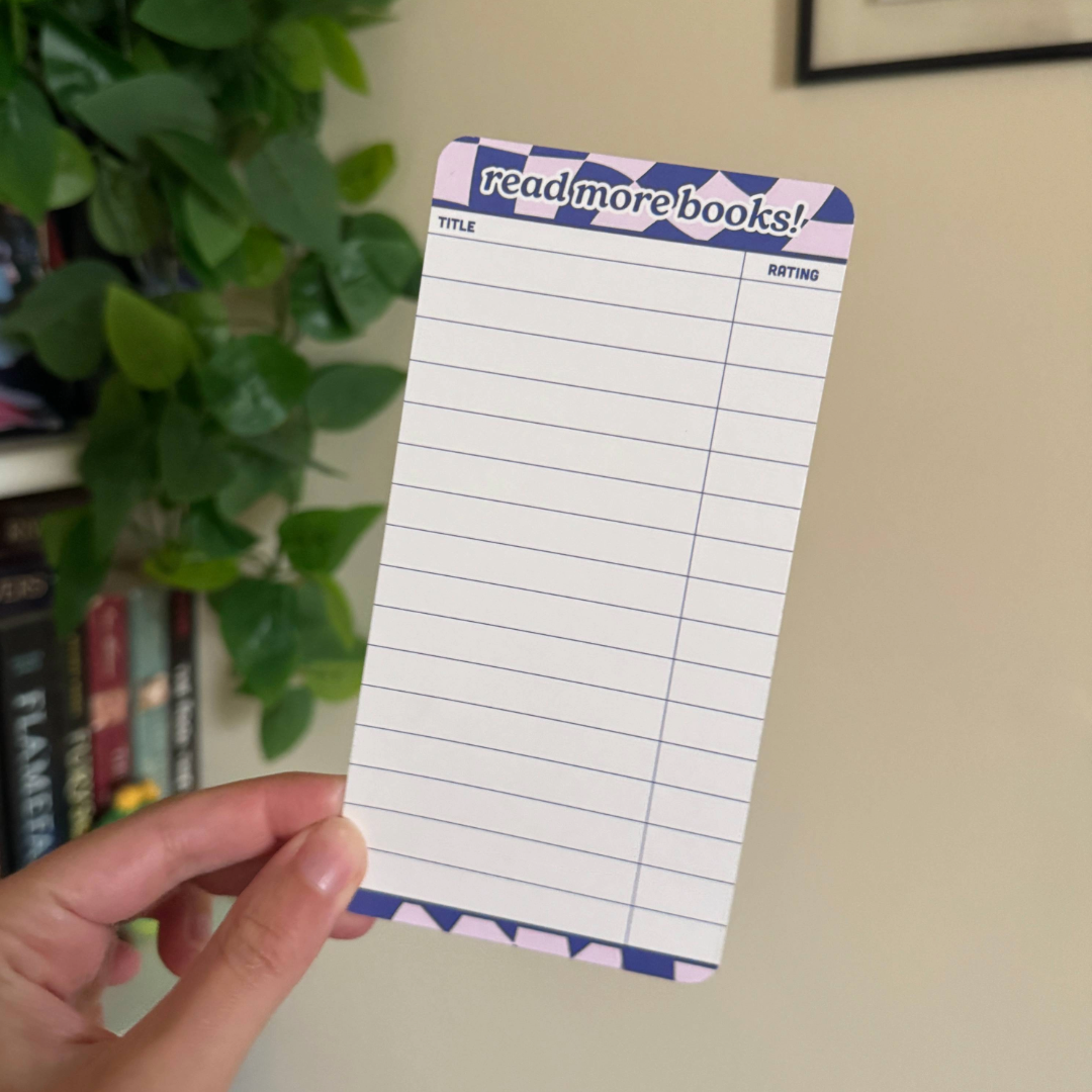 Double-Sided Book Tracker Bookmark – Track 32 Reads