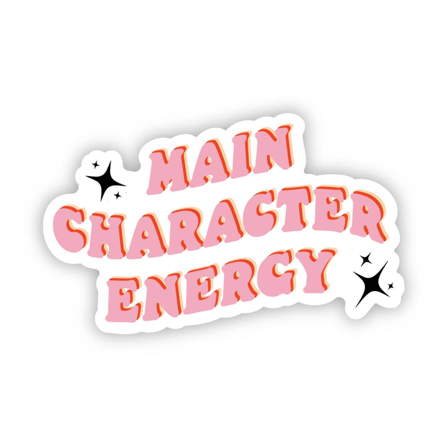Sticker with 'MAIN CHARACTER ENERGY' text on a white background