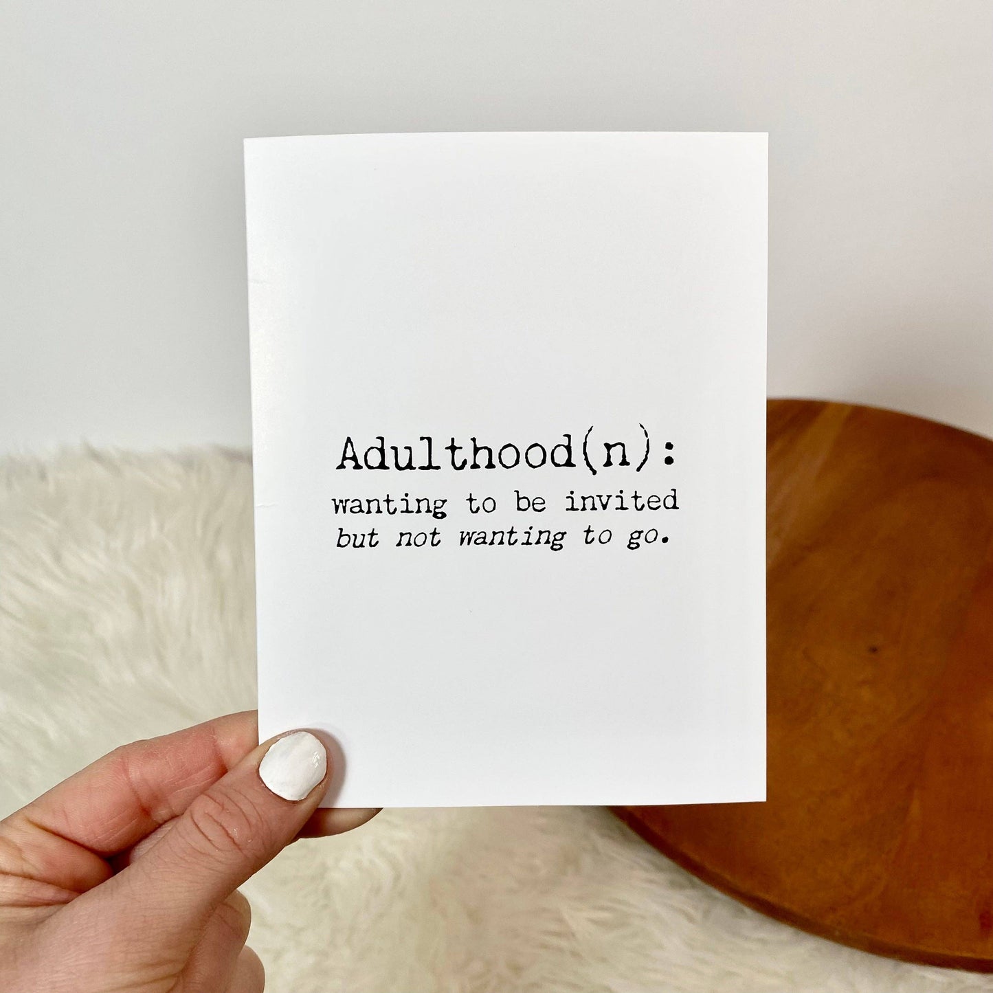 Definition of Adulthood | Funny Birthday Card