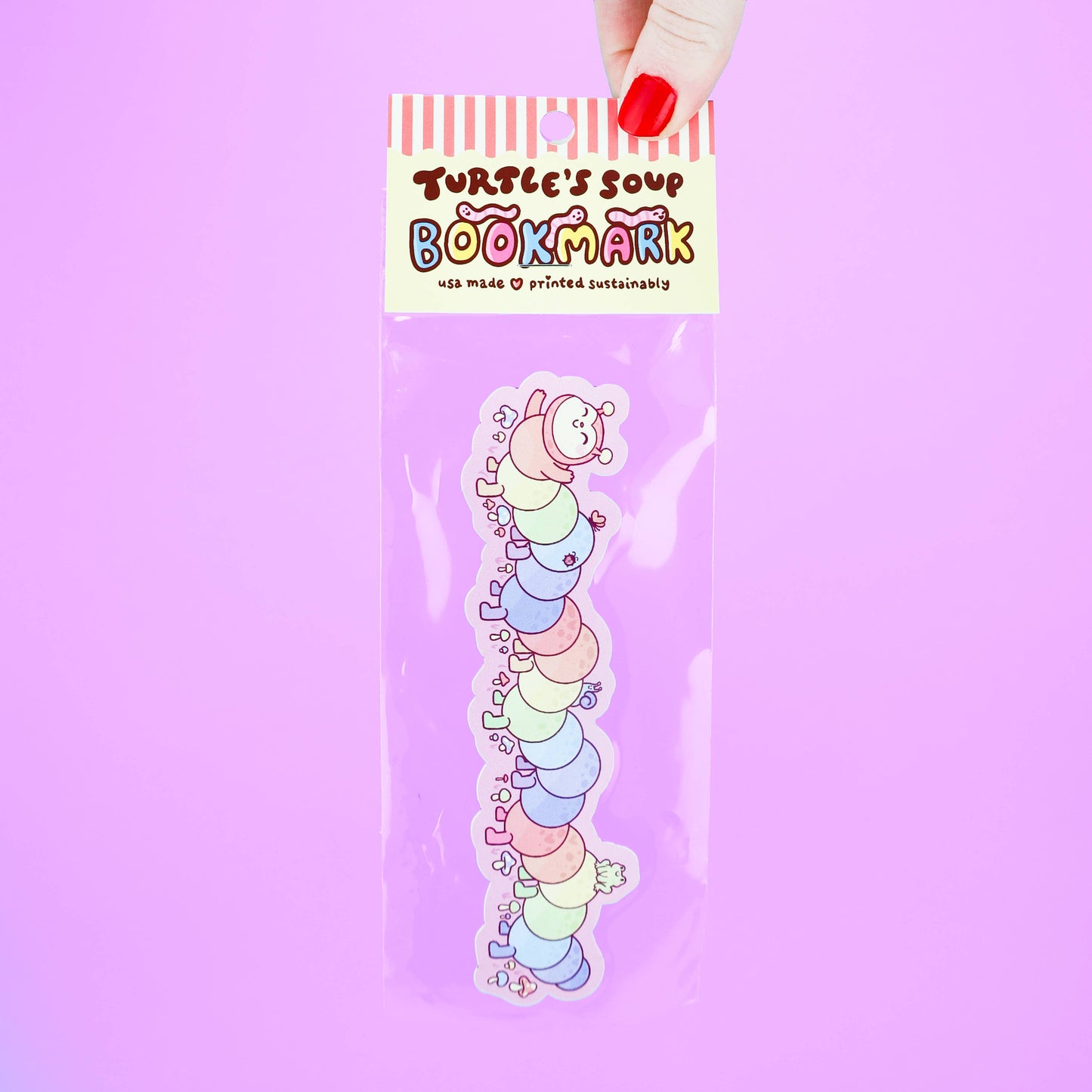Rainbow Caterpillar Bookmark