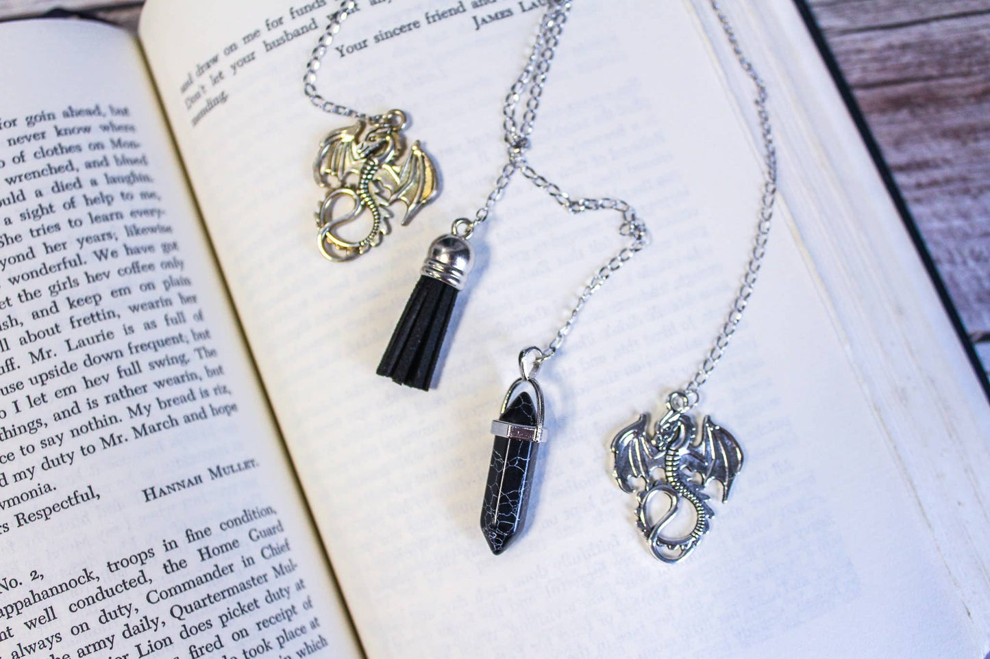 Dragon Chain Bookmark | Fantasy Crystal Chain Bookmark