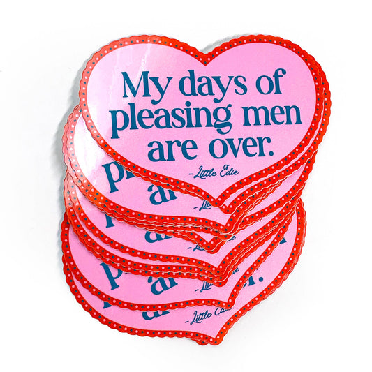 Stack of heart-shaped pink coasters with blue text on a white background