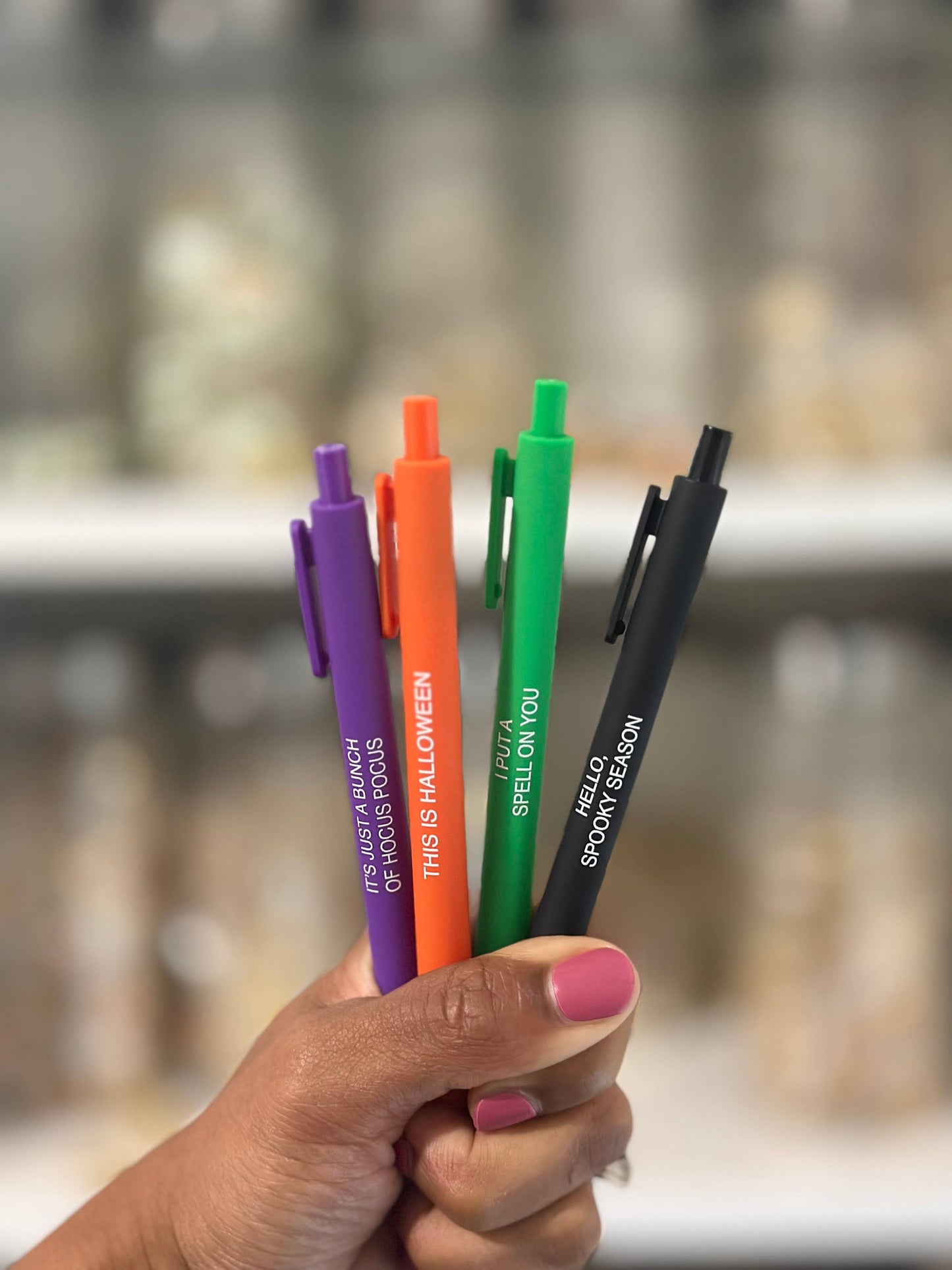 Spooky Season Pen Set | Halloween Black Ink Pens