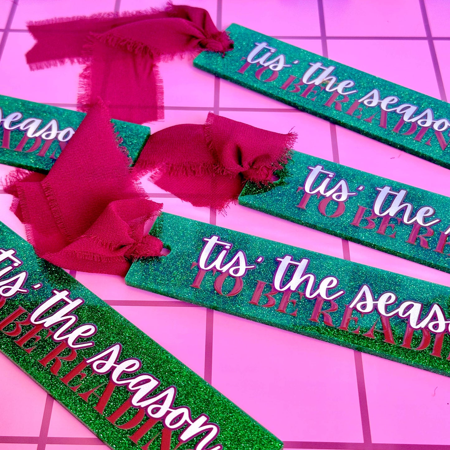 Tis The Season Acrylic Bookmark