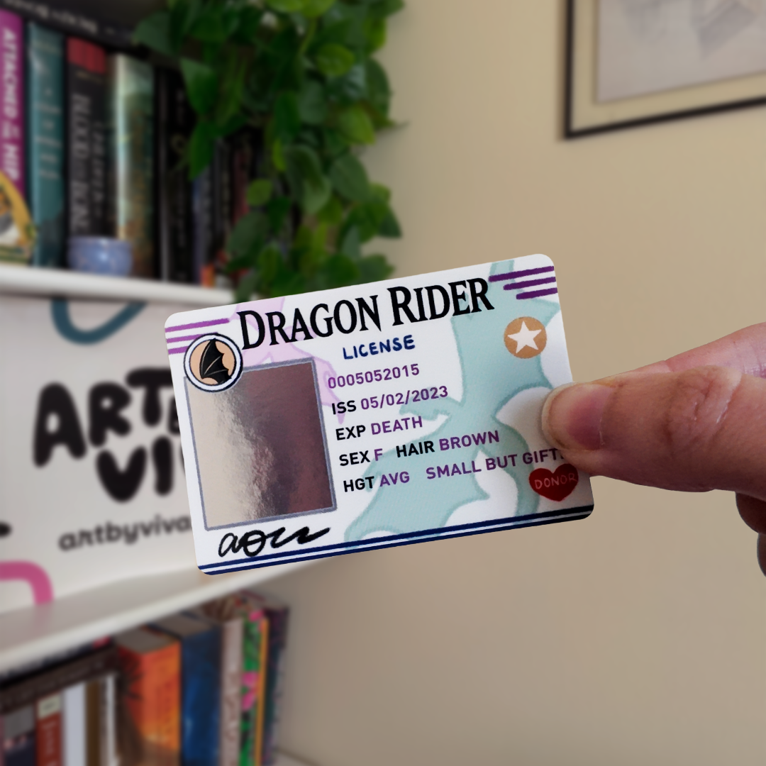Dragon Rider License Sticker | Romantasy Bookish Sticker