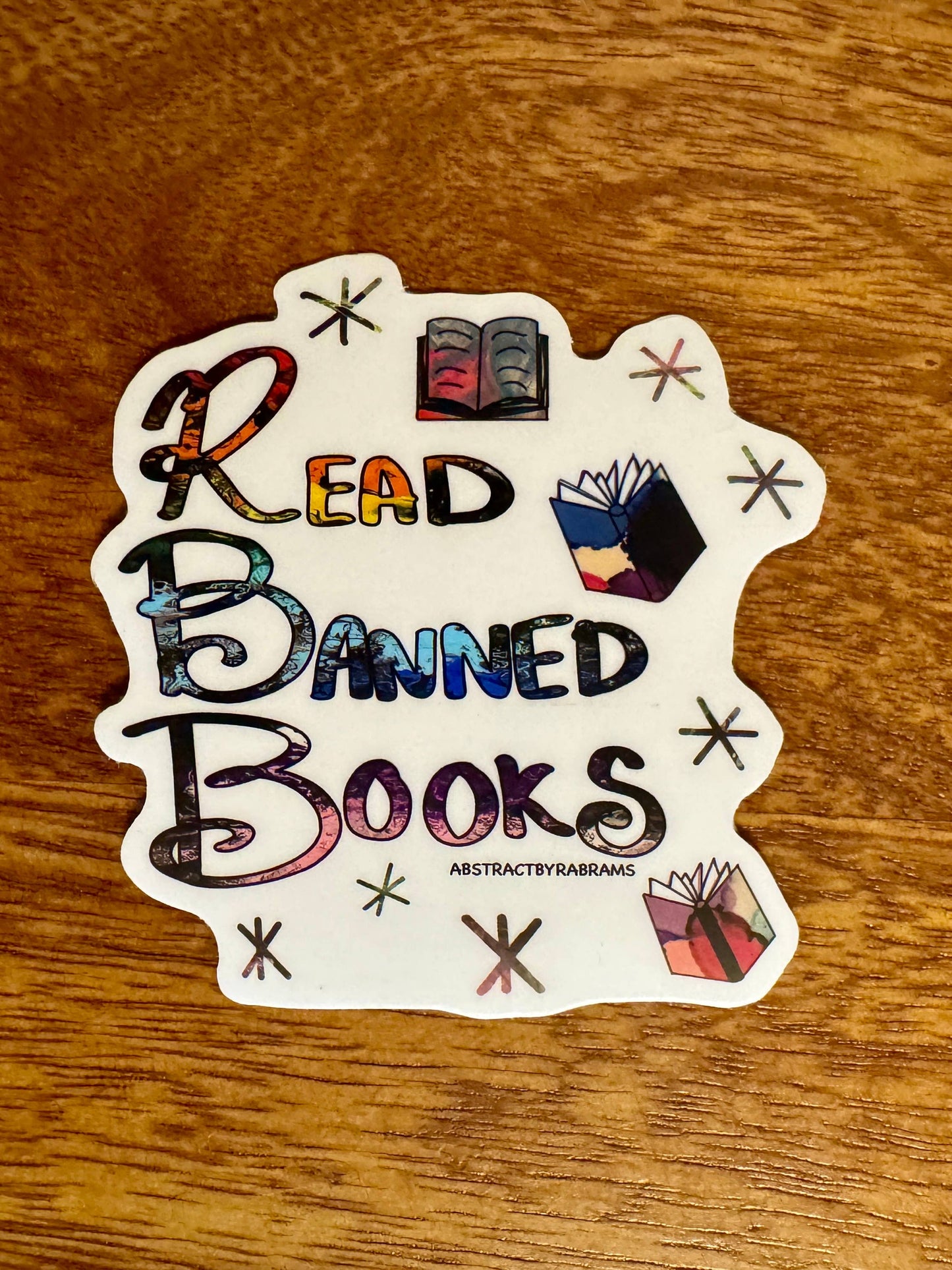 Read Banned Books Vinyl Sticker
