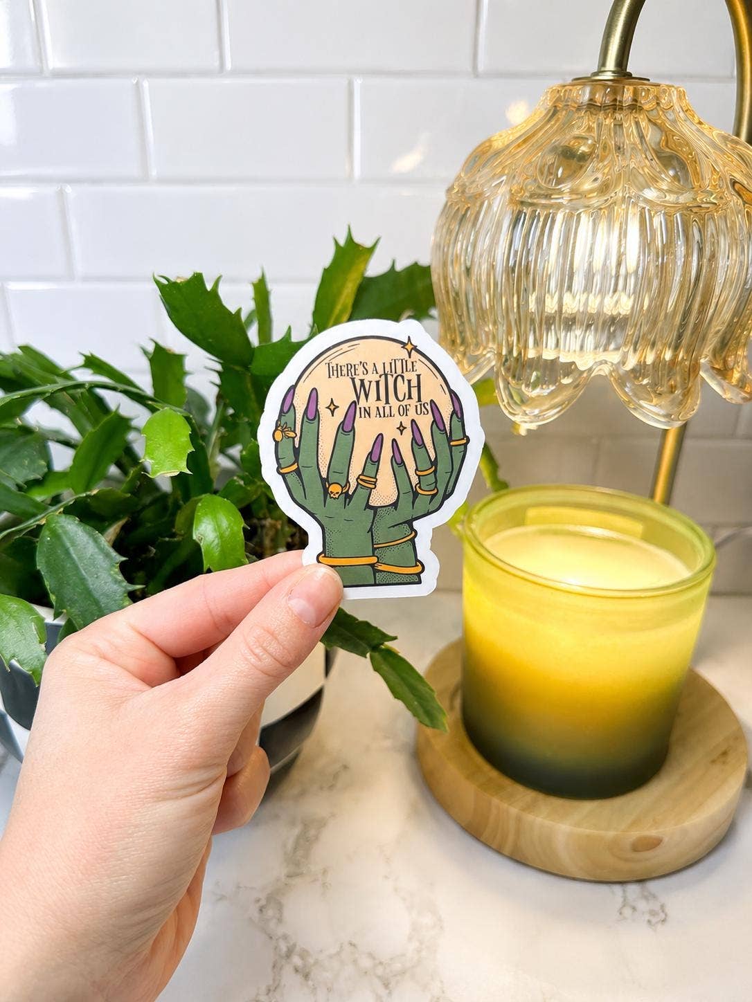 There's a Little Witch in All of Us Sticker | Witchy Halloween Vinyl Sticker