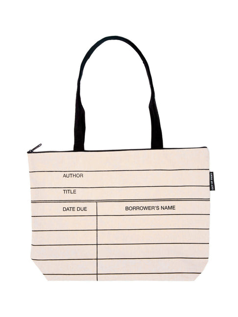 Library Card Zippered Market Tote - Ingram