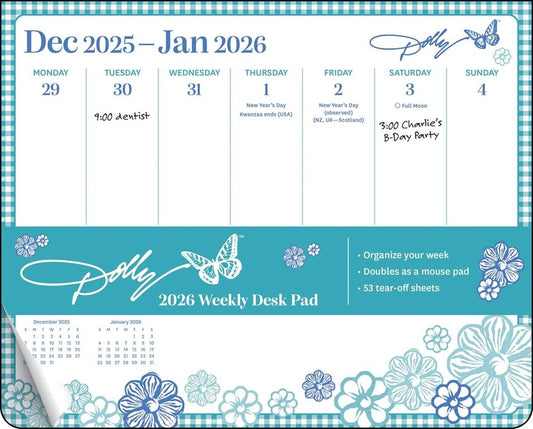 Dolly Parton 2026 Weekly Desk Pad Calendar - Ingram