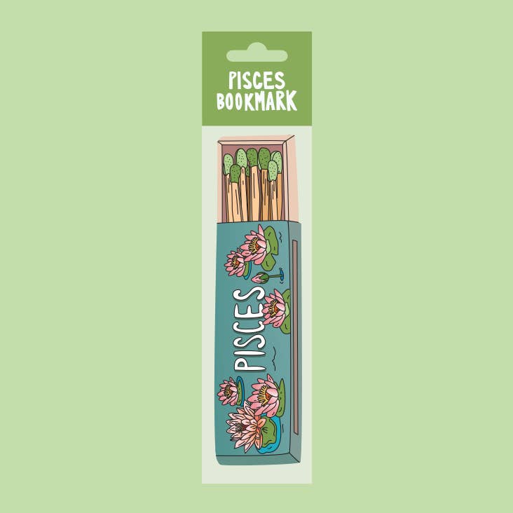 Zodiac Matchbox Bookmarks | Die-Cut Floral Astrology Bookmarks
