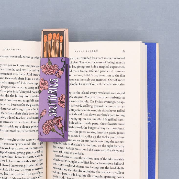Zodiac Matchbox Bookmarks | Die-Cut Floral Astrology Bookmarks
