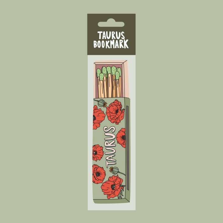 Zodiac Matchbox Bookmarks | Die-Cut Floral Astrology Bookmarks